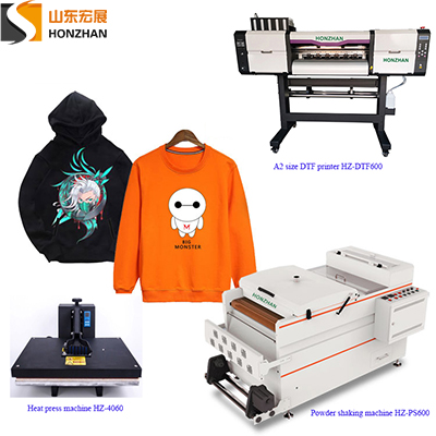   HZ-DTF600 Digital A2 60cm DTF printer with HZ-PS600 powder shaking machine for T-Shirt printing